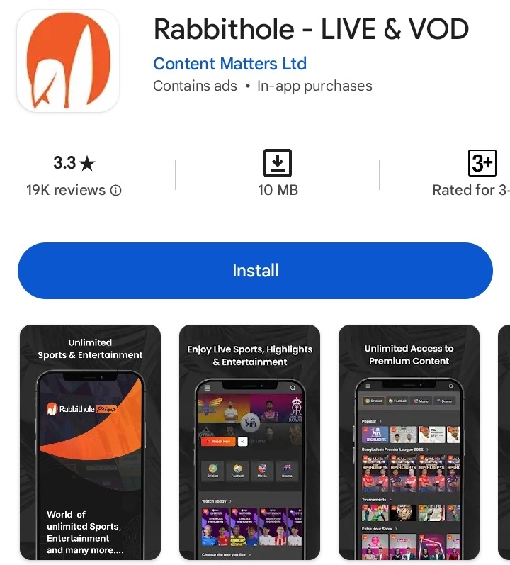 Rabbithole - LIVE & VOD app