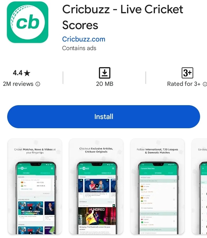 Cricbuzz - Live Cricket Scores app