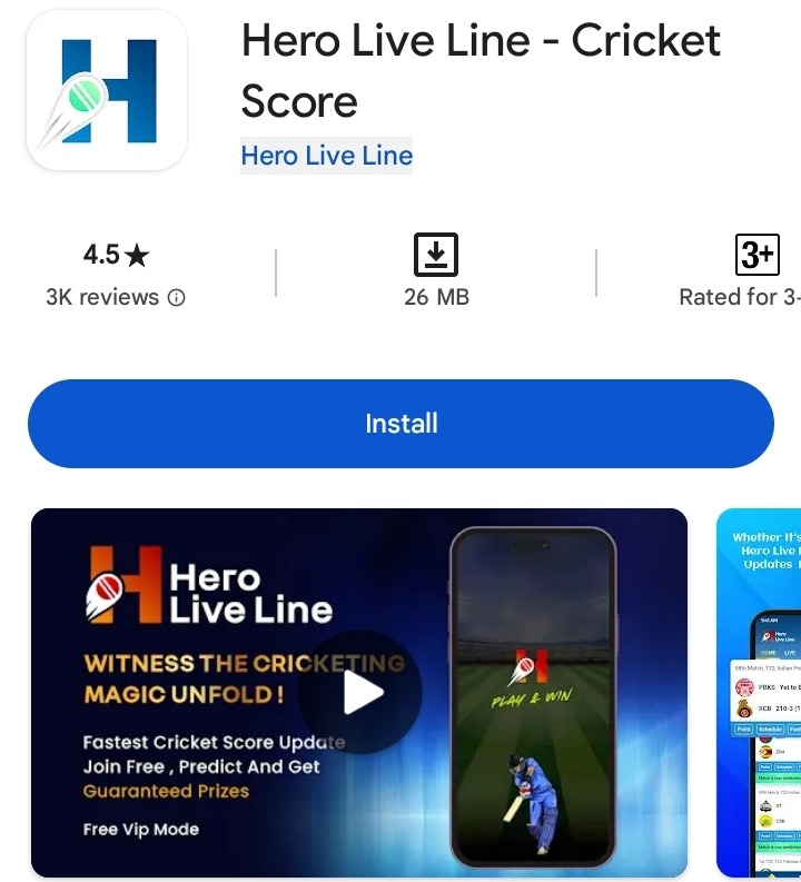 Hero Live Line - Cricket Scores app