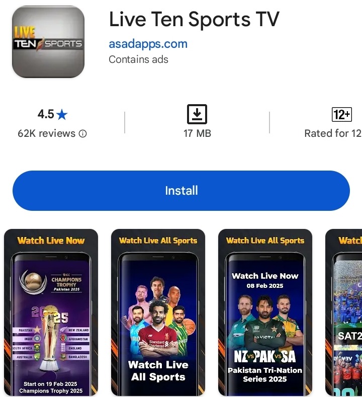 Live Ten Sports TV apps