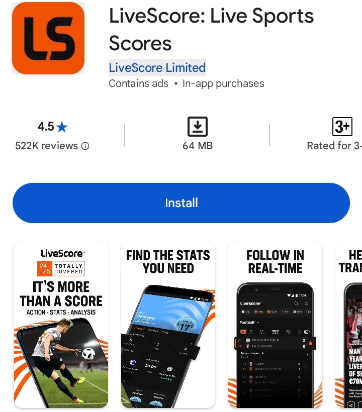 LiveScore: Live Sports Scores apps