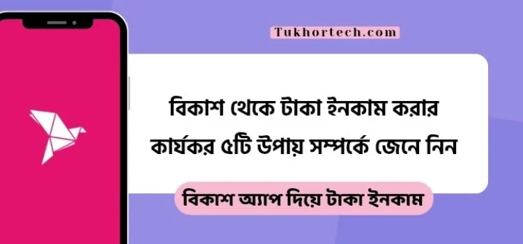 বিকাশ থেকে টাকা ইনকাম করার কার্যকর ৫টি উপায় | বিকাশ দিয়ে ইনকাম